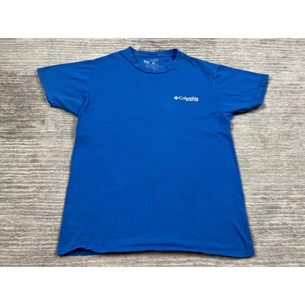 Columbia T-Shirt Mens M Blue PFG Marlin Graphic Short Sleeve Cotton Tee 30068